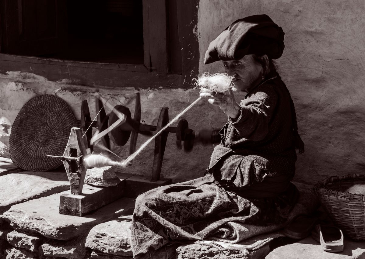 This woman was working in a small village in Nepal