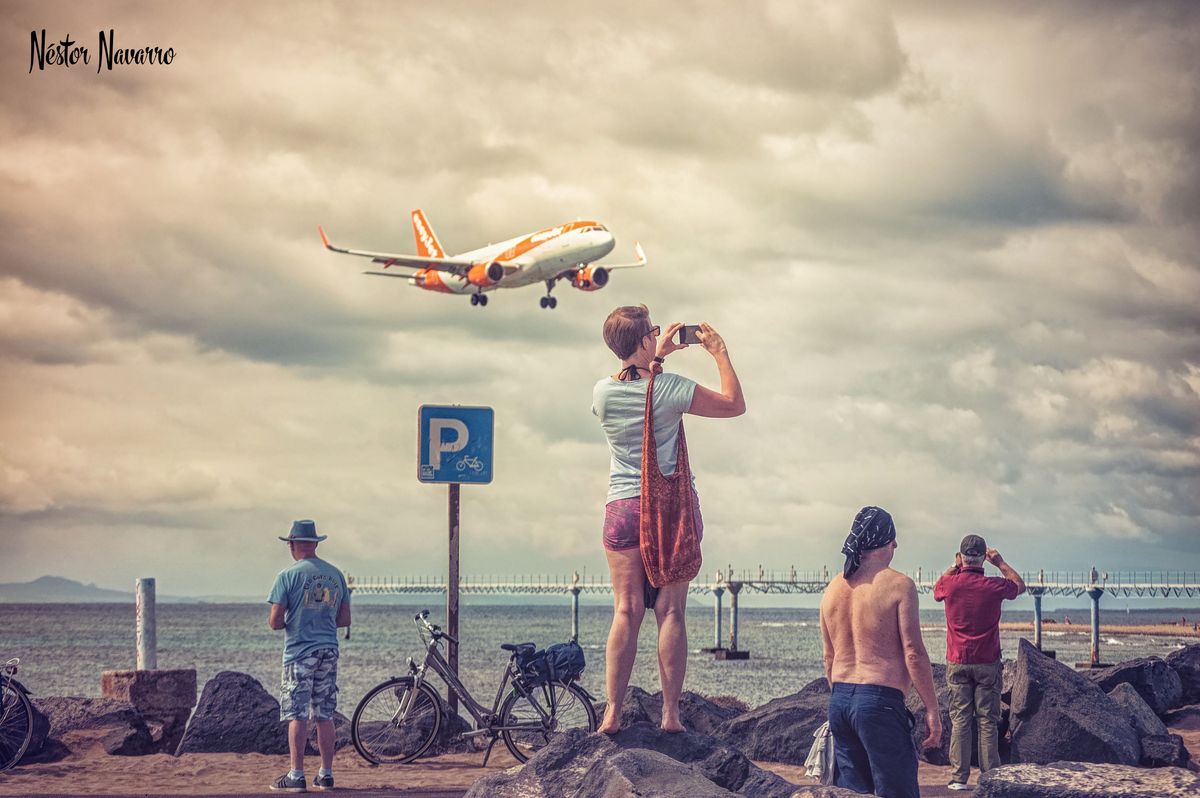 Imagen realizada en el aeropuerto de Lanzarote Ubicado en  San Bartolomé, Islas Canarias, España.